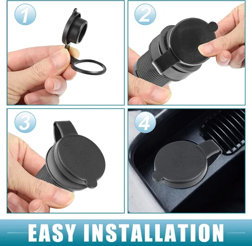 Miniatura 7 de Cubierta de Enchufe para Encendedor de Cigarrillos a Prueba de Polvo Tapa de Cubierta de Enchufe de Encendedor de Cigarrillos Universal