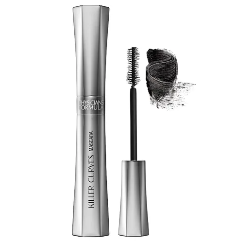 Physicians Formula Killer Curves - Máscara rizadora, color negro, levantamiento de pestañas de volumen completo, aprobado por dermatólogos, Killer