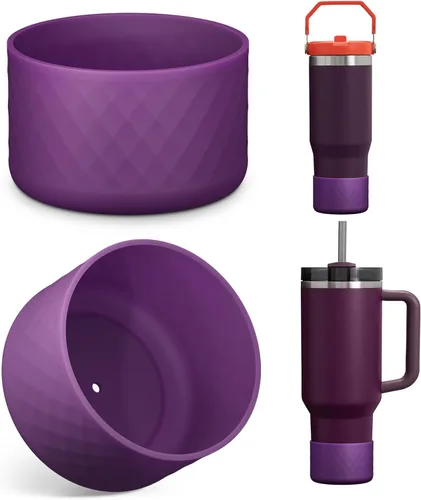 Miniatura 14 de Airboat - Paquete de 2 bases protectoras de silicona para vasos Stanley Quencher Adventure de 40 oz, 30 oz y IceFlow de 20 oz y 30 oz, base inferior