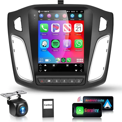 Miniatura 10 de 4G+64G Radio de Coche Android Estéreo Vertical para 2012 2013 2014 2015 2016 2017 2018 Ford Focus, CarPlay Inalámbrico Android Auto HD IPS Pantalla