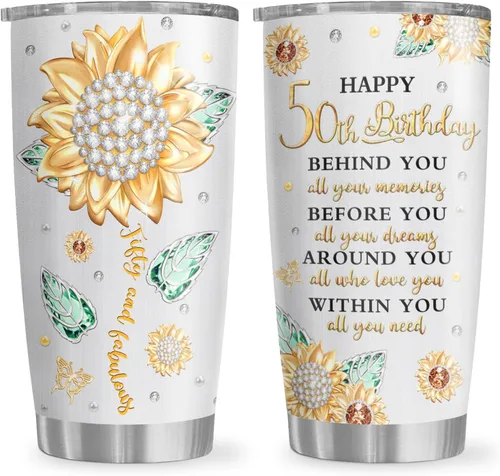 Miniatura 18 de Regalos de 65º Cumpleaños para Mujeres Vaso Térmico 20oz, Los Mejores Regalos para Mujer de 65 Años/Ella/Mamá/Abuela Taza, Decoraciones de Feliz 65º