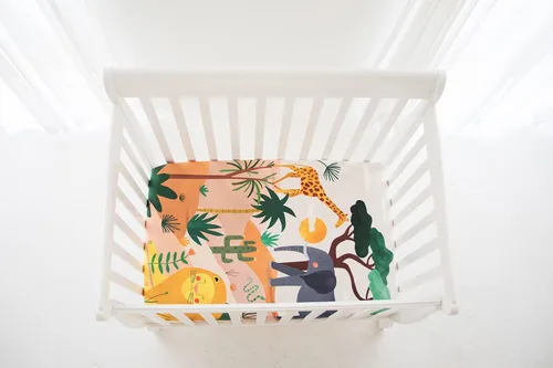 Miniatura 3 de Sábana para cuna pequeña, Pack n Play o Playard para cuna de Rookie Humans: 100% algodón satinado. Úselo como fondo de fotos para las fotos de su