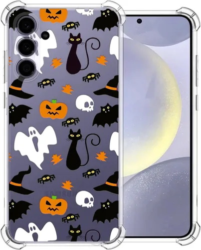 Miniatura 22 de Funda transparente de Halloween para Google 6a, con patrón de fantasma, funda protectora de TPU suave, delgada, a prueba de golpes, para niños