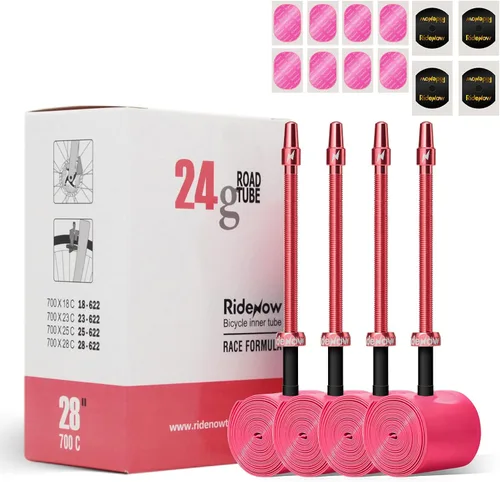 Miniatura 13 de Ridenow 4-Pack Bike Inner Tube for 700/18C-28C, 700/18C-32C with 65/85 mm Metal &TPU Presta Valves for Road Bikes, Super Light Puncture Resistant