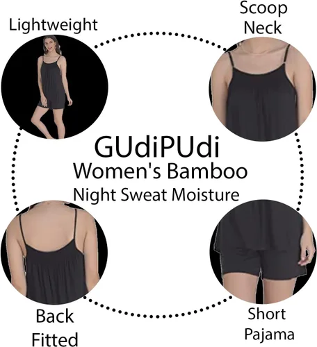 Miniatura 5 de Sleepy Time Pijama de bambú para mujer, ropa de dormir que absorbe la humedad, estilo veraniego