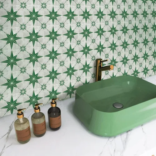 Miniatura 19 de Adhesivos de vinilo para azulejos de pared autoadhesivos, calcomanías impermeables para decoración de cocina, baño, línea ondulada de abulón, 6 x 6