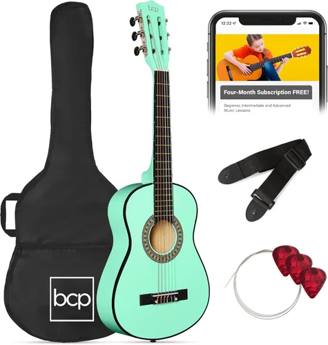 Miniatura 15 de Best Choice Products Kit de Iniciación de Guitarra Acústica de Madera Completa para Principiantes de 38 Pulgadas con Funda de Transporte, 6 Púas