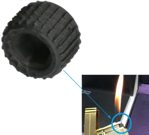 Miniatura 6 de Rueda de pedernal para encendedor, kit de reparación de repuesto compatible con S T Dupont-Negro