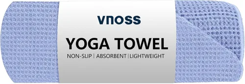 Toalla de yoga caliente – Toalla de microfibra antideslizante para esterilla de yoga con punto de agarre absorbente de sudor, toalla para yoga Azul