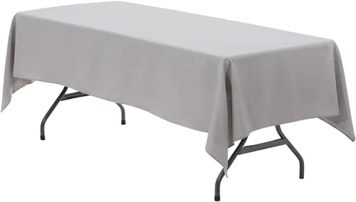 Miniatura 20 de Your Chair Covers - Mantel rectangular de poliéster de 90 x 132 pulgadas, color morado, mantel de boda sin costuras de alta calidad para mesas