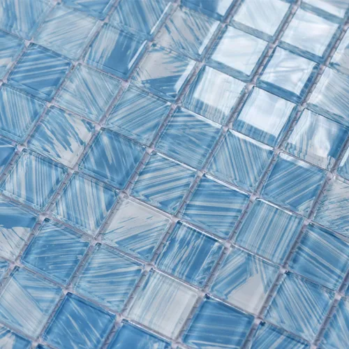 Azulejos de mosaico de vidrio para piscina, azul, 8 pies cuadrados, azulejos impermeables para piso y pared para baño, salpicadero de cocina,