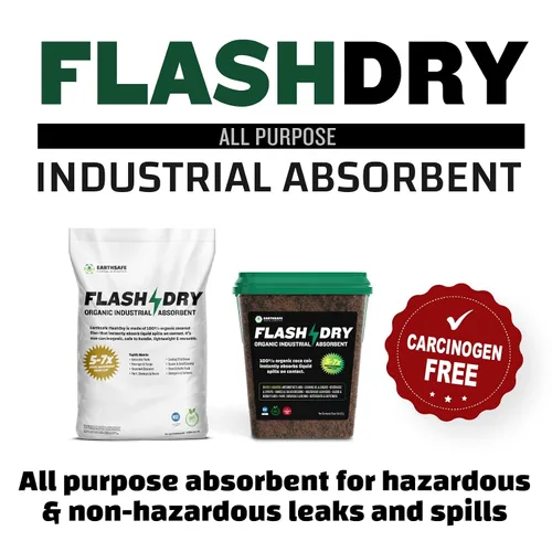 Miniatura 2 de FlashDry Cubo de 5 litros de súper absorbente de derrames, 100% orgánico respetuoso con el medio ambiente, para aceite, pintura, grasa y más