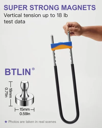 Miniatura 2 de BTLIN Imanes de Nevera Extra Fuertes, Alfileres Magnéticos Grandes y de Alta Resistencia para Cocina, Refrigerador, Tablero de Anuncios de Metal