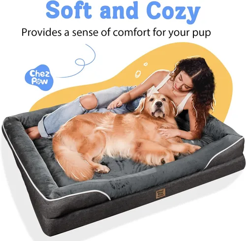 Miniatura 5 de Cama ortopédica grande lavable para perros, sofá XL para perros, cama de cuatro lados para perros, impermeable, antideslizante, para perros de gran
