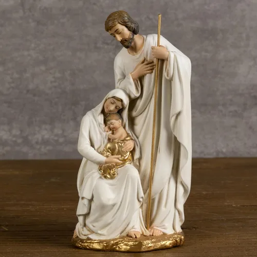 Miniatura 2 de Estatua católica de la Santa Familia BC, belén de 6 pulgadas de alto en interiores, regalo religioso, decoración del hogar de Navidad, figura
