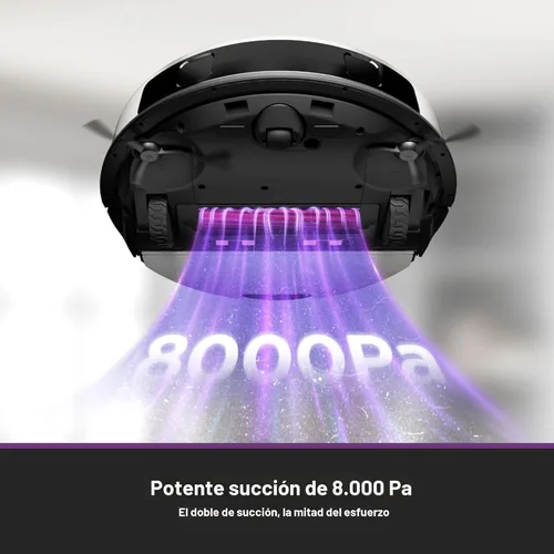Miniatura 4 de Eureka Aspiradora robot E20 Plus con estación de vaciado automático sin bolsa, combo robótico de aspiradora y trapeador, capacidad de 45 días, Blanco