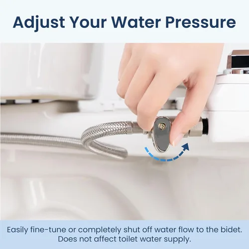 Miniatura 3 de LUXE Bidet 3/8” x 3/8” x 15” Manguera de agua fría para bidé con válvula de cierre integrada, solo compatible con accesorios de bidé de la serie NEO