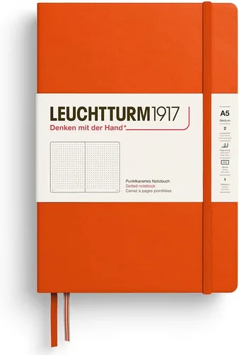 Miniatura 32 de LEUCHTTURM1917 - Cuaderno de tapa dura mediano A5 con 251 páginas numeradas para escritura y diario (lila, con puntos)