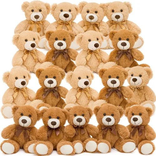 Miniatura 19 de MorisMos 10 Osos de Peluche a Granel para Baby Shower, Osos de Peluche Lindos de 14 Pulgadas Animales de Peluche de Felpa, Pequeños Osos de Peluche