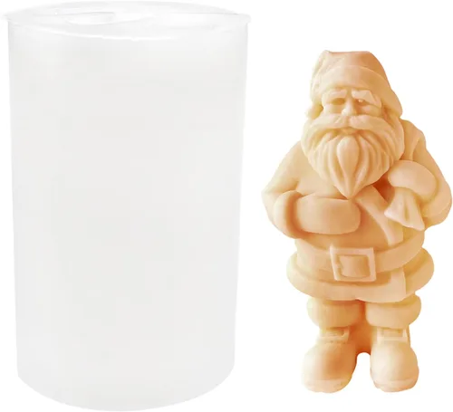 Miniatura 11 de Molde de vela de árbol de Navidad de gran tamaño para hacer velas, molde de silicona de Navidad 3D para fundición de resina DIY yeso arcilla