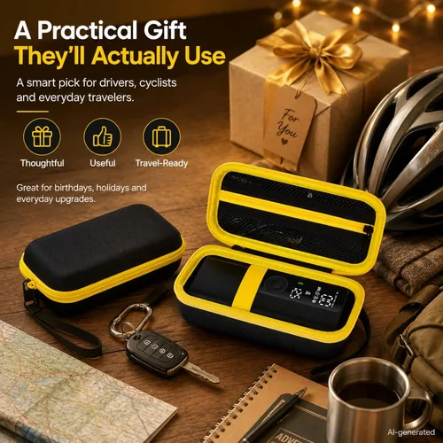 Miniatura 7 de Estuche Portátil para Compresor de Aire, Bolsa de Almacenamiento para Inflador de Neumáticos de 120 PSI, Inflador de Neumáticos de Coche, Cremallera