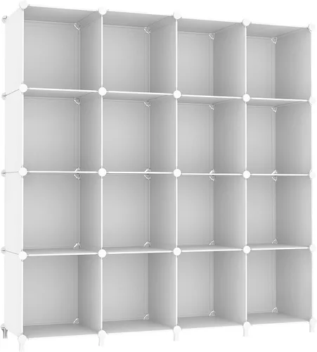 AWTATOS Organizador de Almacenamiento en Cubos, Organizador de Closet de 16 Cubos, Estantes de Cubos de Almacenamiento Apilables, Organizador de