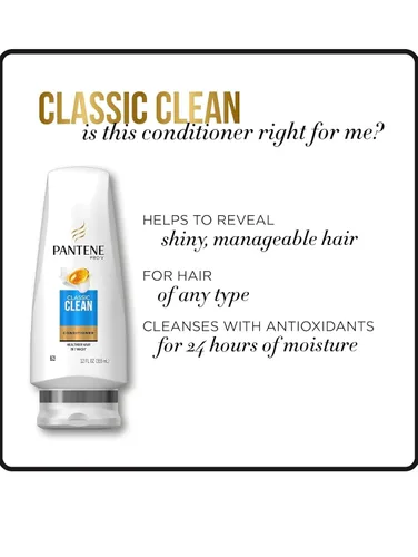 Miniatura 5 de Pantene Acondicionador Classic Clean, 24 fl oz, paquete doble