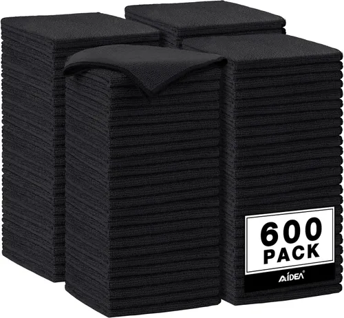 Miniatura 16 de AIDEA Paño de Limpieza de Microfibra Negro 10PK, Toallas de Microfibra para Autos, Paños de Lavado Premium, Paños para Limpiar Polvo Libres