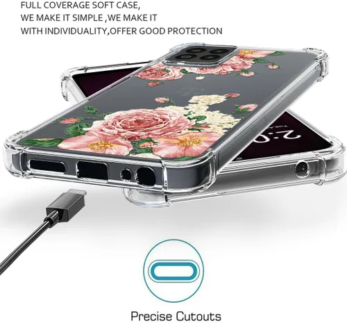 Miniatura 6 de Osophter Funda para Revvl 6 Pro 5G, transparente con protector de pantalla, TPU absorción de golpes, flexible para teléfono celular T-Mobile T Phone