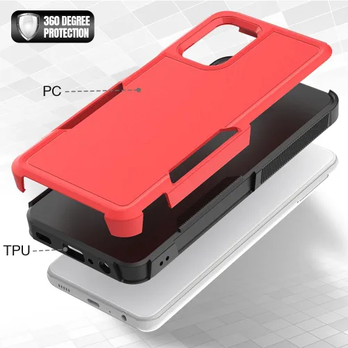 Miniatura 301 de Jeylly Compatible con Samsung Galaxy A22 5G Funda, Funda Samsung A22 5G con 2pcs protectores de pantalla de vidrio templado