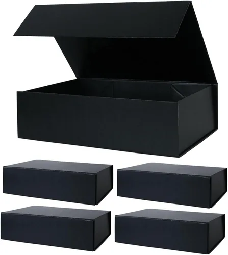 Miniatura 35 de Aimyoo Cajas de regalo magnéticas Galaxy negras con tapas 13.8x9x4.3 pulgadas, caja grande de propuesta para dama de honor y padrino, caja plegable