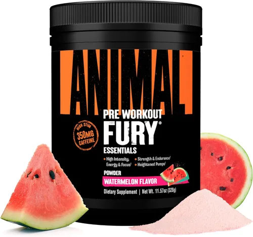 Miniatura 9 de Animal Fury - Suplemento en polvo antes del entrenamiento para energía y concentración, 0.18 onzas de BCAA y 350 mg de óxido nítrico de cafeína sin