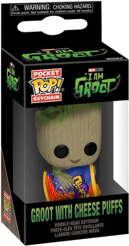 Miniatura 2 de Funko Pop! Llavero: Marvel - I Am Groot, Groot with Cheese Puffs