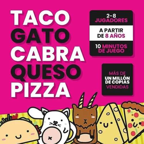 Miniatura 3 de Taco Cat Goat Cheese Pizza Edición Española Juego de cartas salvajemente entretenido para la noche de juego familiar Fácil de jugar con rondas