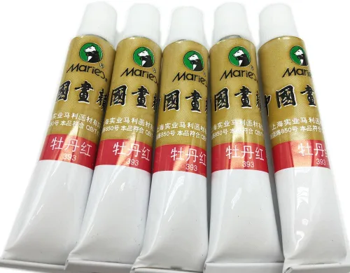 Miniatura 17 de Easyou Dibujo de acuarela de tubos de color de pintura china de gran tamaño de Marie's 0.4 fl oz* 5pcs No. 302 Scarlet
