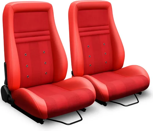 Miniatura 24 de 2 asientos universales ajustables de carreras con deslizadores dobles, asientos de cubo reclinables, 1 par de asientos deportivos para vehículos