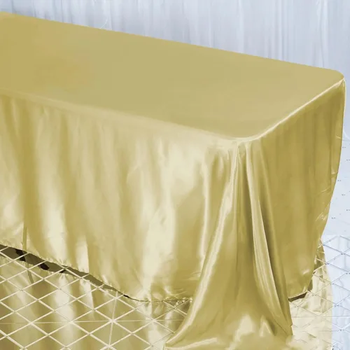 Miniatura 107 de Efavormart - Mantel rectangular de satén, 90 x 132 pulgadas, suave, oblongo, lavable, mantel decorativo de tela sedosa para bodas, fiestas, Plata