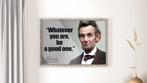 Miniatura 8 de Abraham Lincoln - Póster inspirador motivacional para el aula, mentalidad de crecimiento, maestros, recuerdos históricos, decoración educativa