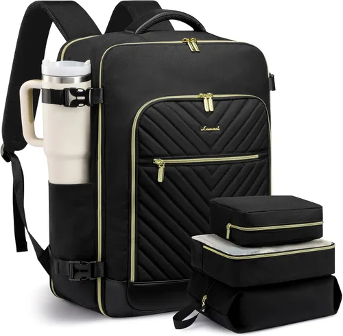 Miniatura 14 de LOVEVOOK Mochila de Viaje Grande, Mochila de Equipaje de Mano para Aviones, Viajes
