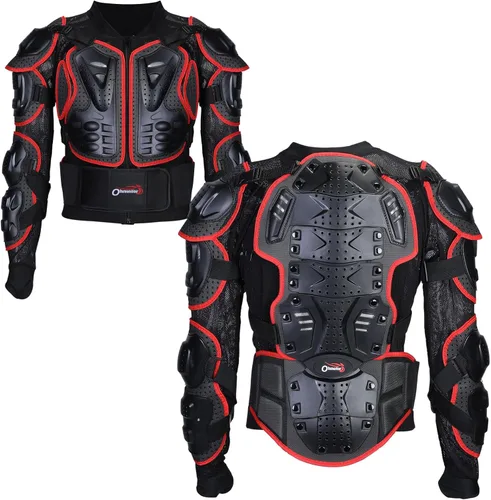 Miniatura 9 de OHMOTOR - Chaqueta protectora para cuerpo de motocicleta, para hombres, equipo de protección para motocross, protector de pecho y columna para ATV