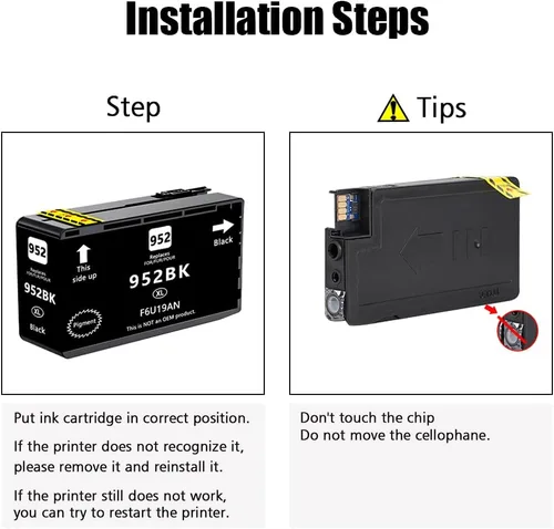 Miniatura 3 de NoahArk Paquete de 3 cartuchos de tinta de repuesto 952XL para 952 952XL de alta capacidad para impresora Officejet Pro 7740 8210 8710 8720 8740