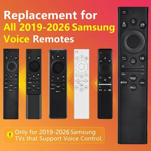 Miniatura 2 de para reemplazo remoto de TV Samsung, para Samsung 2019-2024 Control remoto para Smart TV con control de voz. Sin Solarcell. Garantía de 2 años.