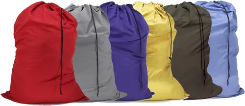Paquete de 6 bolsas de lavandería extra grandes, varios colores, bolsas de lavandería de viaje con cierre de cordón, 30 x 40 pulgadas, para