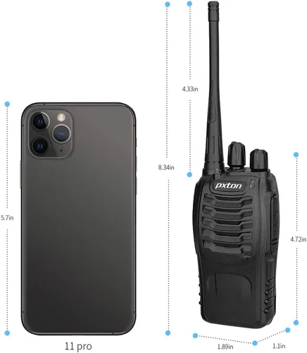 Miniatura 12 de pxton Walkie talkies para adultos de largo alcance con auricular mejorado, radios walkie talkies recargables portátiles de dos vías con cargador