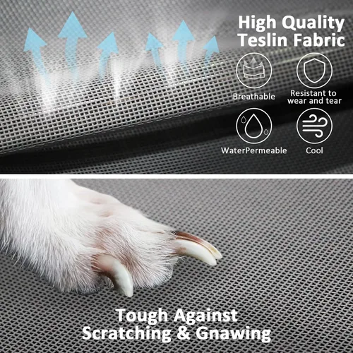 Miniatura 2 de Cama elevada para perros con tela refrescante Teslin - Catre ligero para perros pequeños, malla transpirable impermeable y lavable, cama elevada