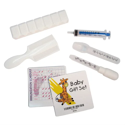 Miniatura 8 de Kit completo de cuidado de la salud del bebé + aseo de lujo, 3 dispensadores de medicamentos líquidos, peine para el cabello, caja de pastillas