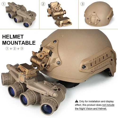 Miniatura 8 de Gafas de visión nocturna NVG montaje para casco de metal L4G24 PVS15/18 Canela