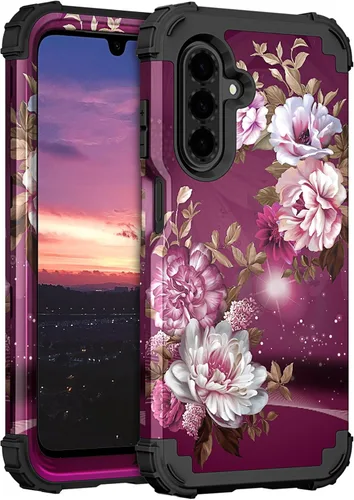 Miniatura 104 de Hocase Funda para Galaxy A37 5G, protección resistente a prueba de golpes, parachoques de goma de silicona suave+funda protectora híbrida