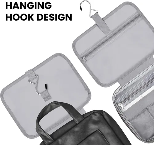 Miniatura 4 de JOMOLA Neceser colgante para hombres y mujeres, bolsa de maquillaje de viaje resistente al agua, bolsa organizadora de artículos de tocador de viaje