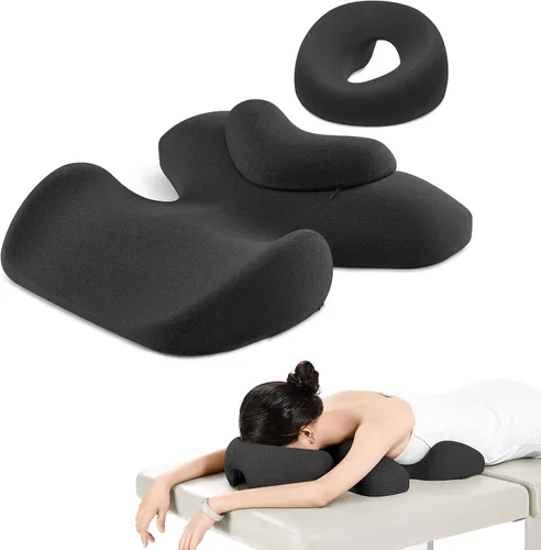Almohada Prona para Masaje, una Almohada de Soporte para el Pecho y la Cara para Dormir, es Adecuada para Masaje, SPA y Sueño. Viene con una Funda